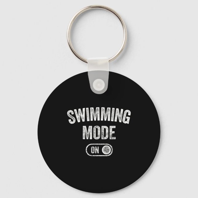 Llavero Swimming Mode On Funny Swimmer Gift Diver Coach  (Anverso)