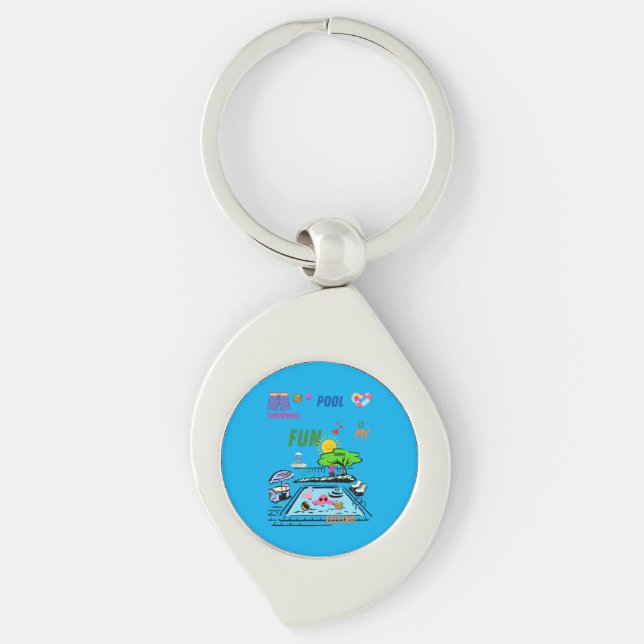 Llavero Swimming Pool Fun (Anverso)