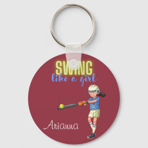 Llavero Swing Como Un Softbol Chica