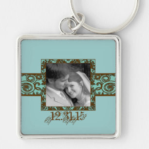 Llavero Swirly Floral Boda Keychain