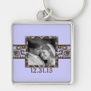 Llavero Swirly Floral Boda Keychain