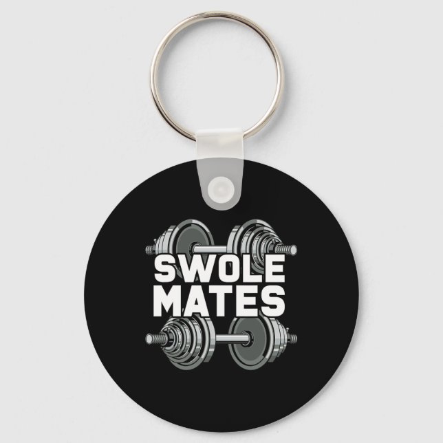 Llavero Swole Mates Power Gym Workout Swole Gainz (Anverso)