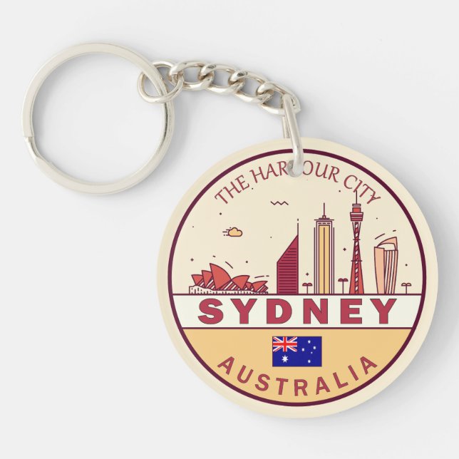 Llavero Sydney Australia City Skyline Emblem (Frente)