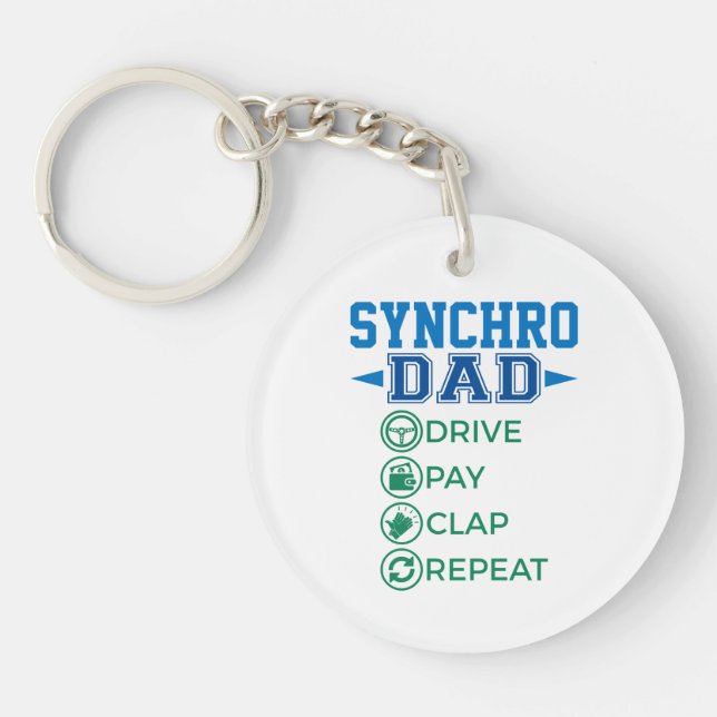 Llavero Synchro Dad Drive Pay Clap Synchronized Skating (Frente)