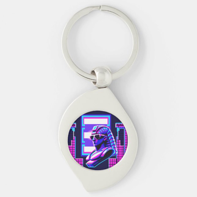 Llavero Synthwave Pharaoh (Anverso)
