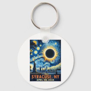 Llavero Syracuse New York Eclipse Solar Total 2024 Starry