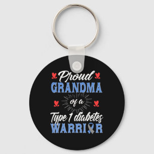 Llavero T1D Abuela Orgullosa Diabetes Conciencia Tipo 1 In