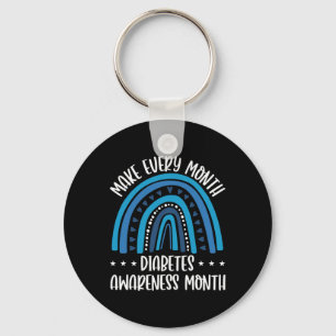 Llavero T1D Apoyo a la diabetes todos los meses