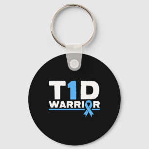Llavero T1d Guerrero Tipo 1 Conciencia sobre la diabetes B