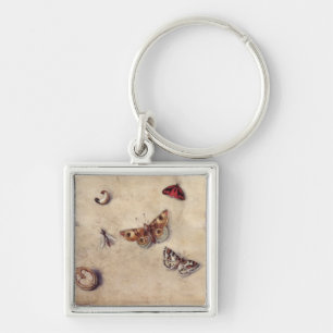 Llavero T31566 un estudio de diversos insectos, fruta y