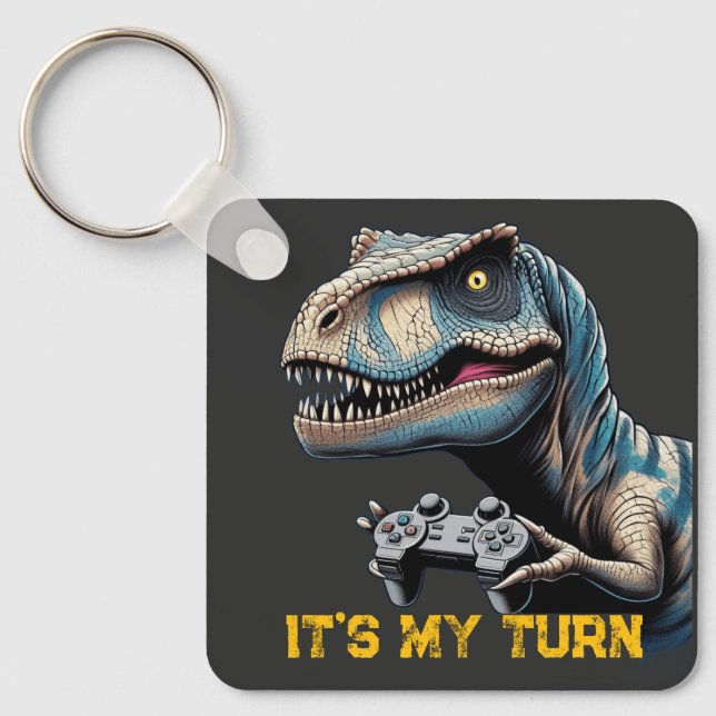 Llavero T-Rex Gamer It’s My Turn Design (Anverso)