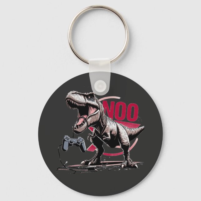 Llavero T-Rex Gamer Rage No More Design (Anverso)