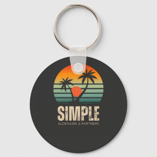 Llavero T-shirt Simple Sunset - Tropical vibes design (Anverso)