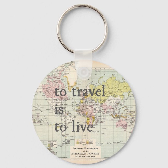 Llavero T Viajar es vivir (Anverso)