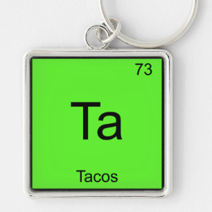 Llavero Ta - Camiseta de símbolo de elemento de química di