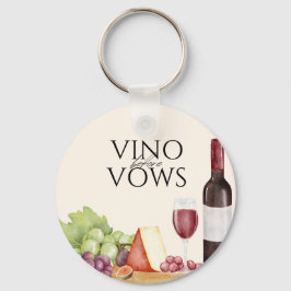 Llavero Tabla de fiambres "Vino antes de votos" Desayuno d