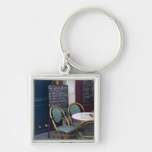 Llavero Tabla del café con las sillas de bastón en Parí
