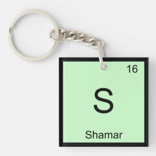 Llavero Tabla periódica de elementos de química del nombre