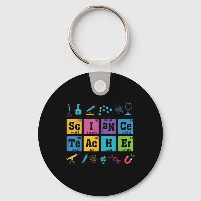 Llavero Tabla periódica de elementos de química para profe (Anverso)