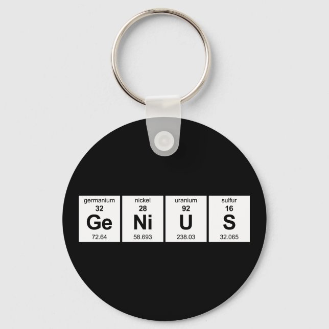 Llavero Tabla periódica de GeNiUS (Anverso)