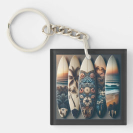 Llavero Tablas de surf pintadas hawaianas