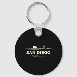 Llavero Tablas de surf retro de San Diego California Surf