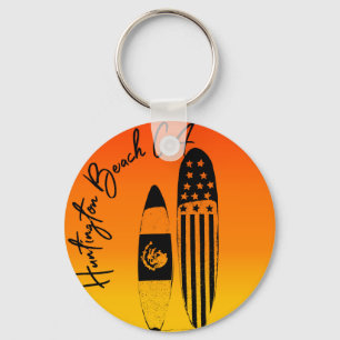 Llavero Tablas de surf y puestas de sol de Huntington Beac
