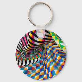 Llavero Tablero de cheques y arte digital de banda