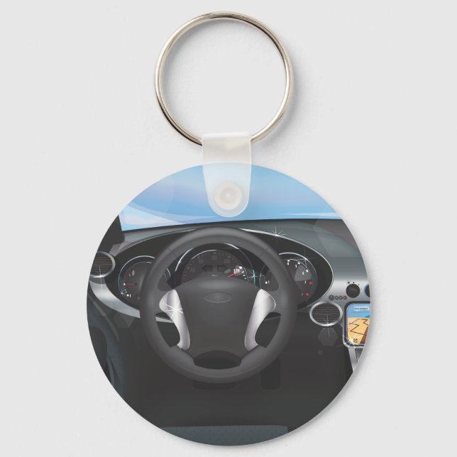 Llavero Tablero de instrumentos de automóvil deportivo (Anverso)