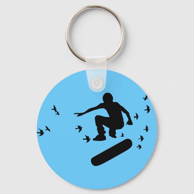 Llavero tablero de patinaje con llave de aves (Anverso)