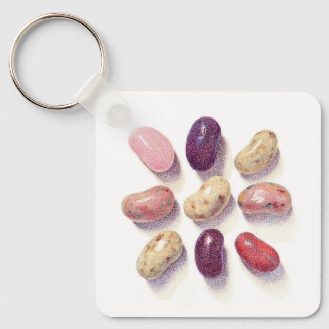 Llavero TAC TIC TOE JELLY BEANS Aluminio Square Keychain (Anverso)