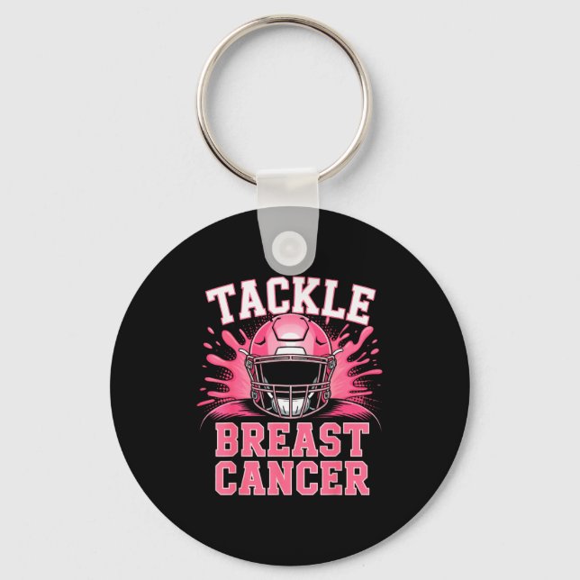 Llavero Tackle Football Breast Cancer Awareness Nk Ribbon  (Anverso)