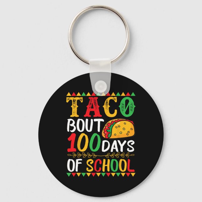 Llavero Taco, 100 días de clases (Anverso)