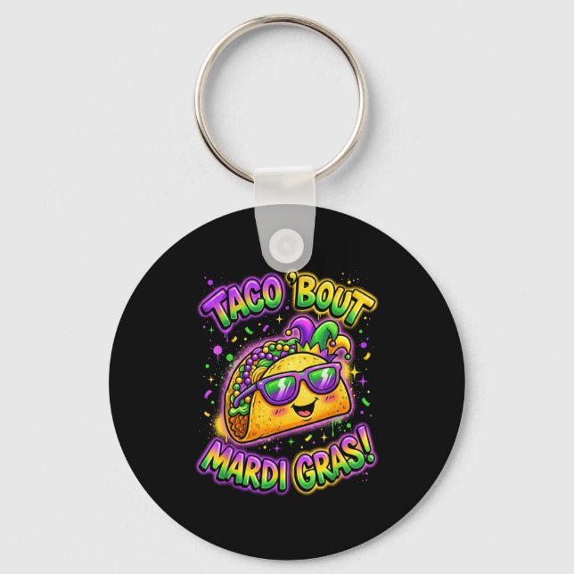 Llavero Taco Bout Mardi Gras Fat Tuesday Funny Mexican Foo (Anverso)