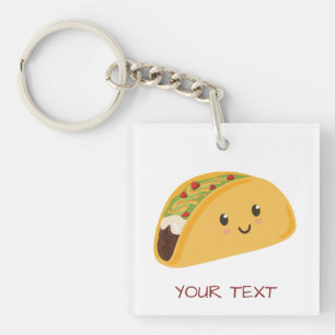 Llavero Taco-combate personalizado Taco lindo de Kawaii