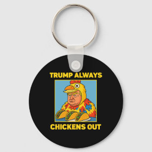 Llavero Taco divertido de meme de Trump siempre se echa at