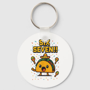 Llavero Taco divertido para jugadores Six Seven Cinco De M