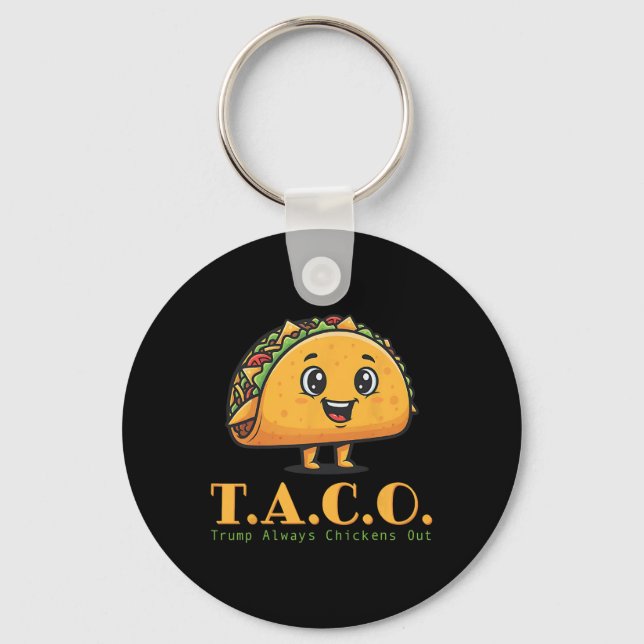 Llavero Taco Divertido Trump Siempre se Rinde Vámonos T.a. (Anverso)