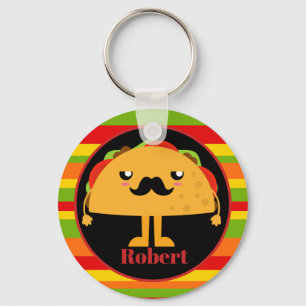 Llavero Taco mexicano lindo nombre para añadir