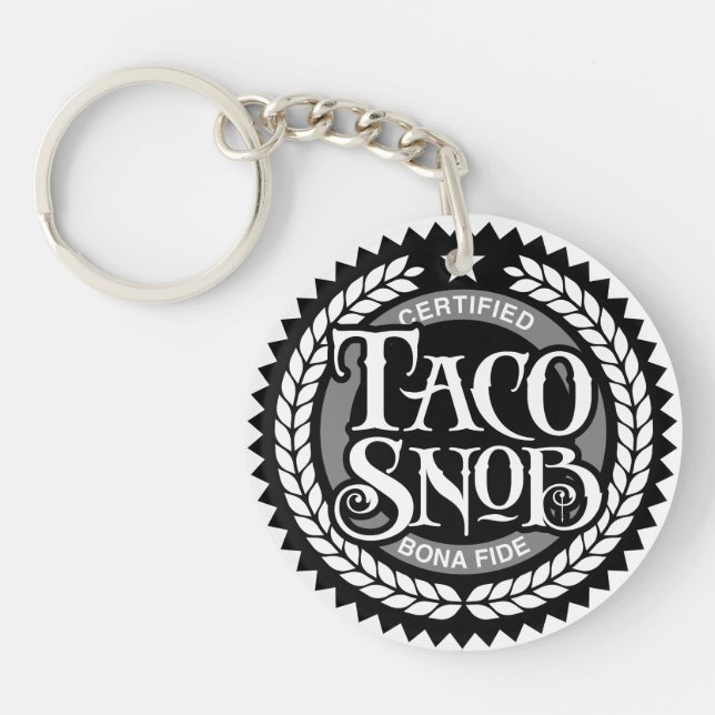 Llavero Taco Snob - divertido amante del taco (Frente)