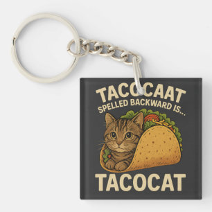 Llavero TACOCAT HABLADO ATRÁS ES... - Amo Gato Y Taco