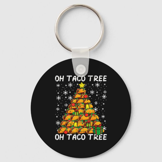 Llavero Tacos Christmas Tree Funny Xmas Foodie Mexican Men (Anverso)