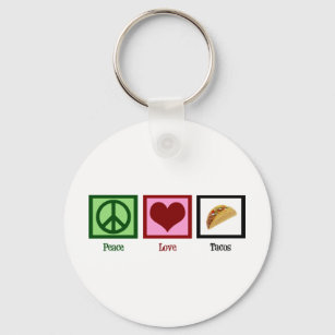 Llavero Tacos de amor por la paz