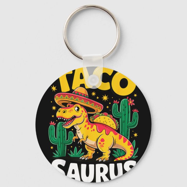 Llavero Tacosaurus t-rex taco dinosaurio  (Anverso)