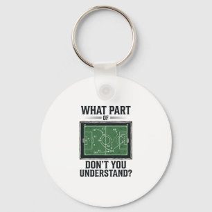 Llavero Tácticas Divertidas de Fútbol Camiseta Diseño Vint