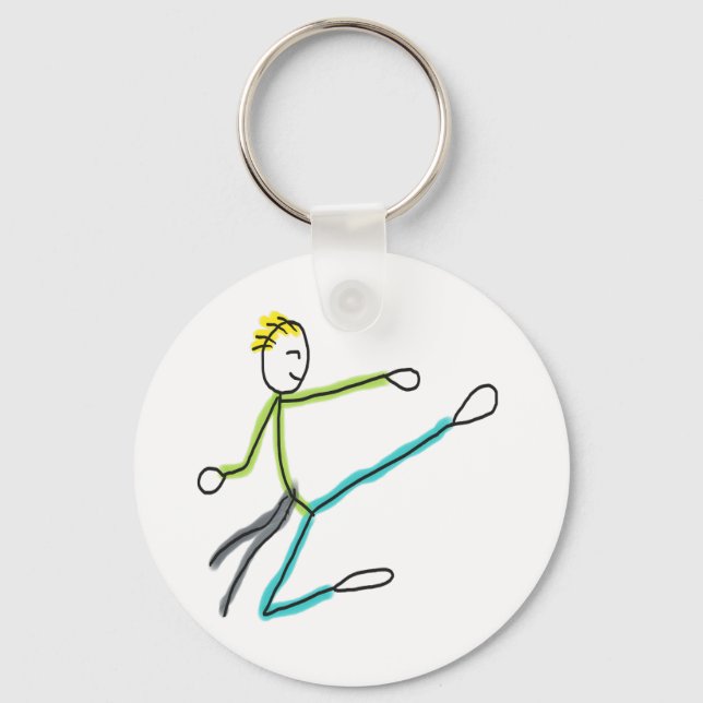 Llavero Taekwondo Stickman (Anverso)