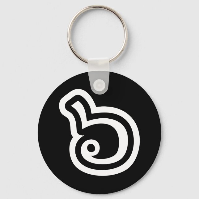 Llavero Tailandia Número 6 / Seis / ๖ (Ho/Hok) Idioma tail (Anverso)