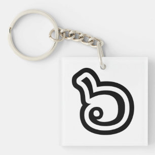 Llavero Tailandia Número 6 / Seis / ๖ (Ho/Hok) Idioma tail