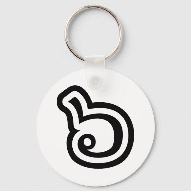 Llavero Tailandia Número 6 / Seis / ๖ (Ho/Hok) Idioma tail (Anverso)