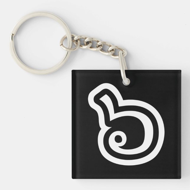 Llavero Tailandia Número 6 / Seis / ๖ (Ho/Hok) Idioma tail (Frente)